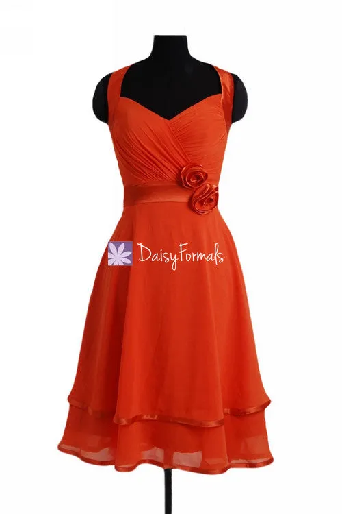 Halter Black Party Dress Full A Line Short Black Bridesmaids Dresses (BM5281)