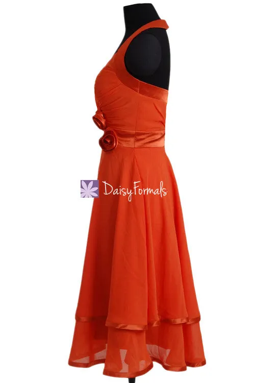Halter Black Party Dress Full A Line Short Black Bridesmaids Dresses (BM5281)