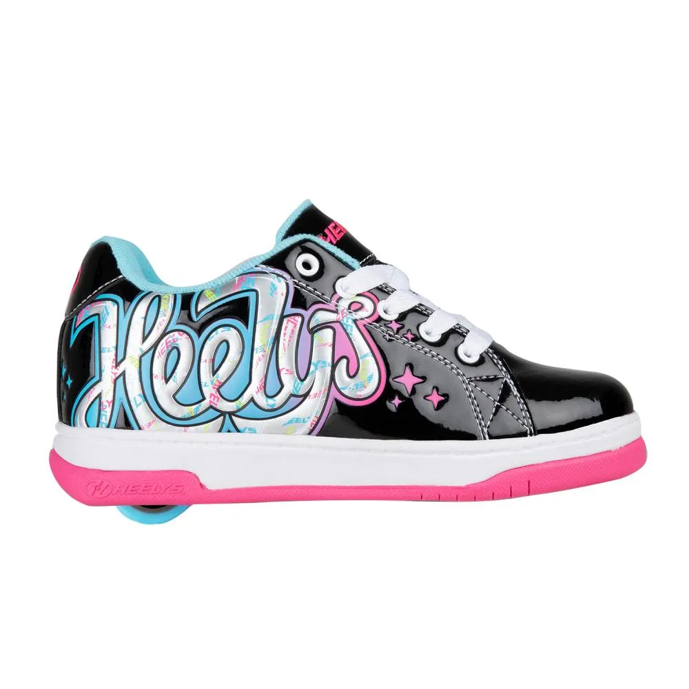 Heelys Split Shoes - Black/Neon Pink/Multi