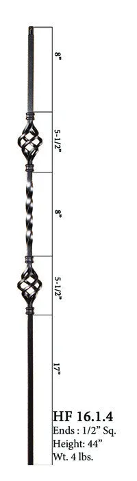 HF 16.1.4 Double Basket Iron Baluster