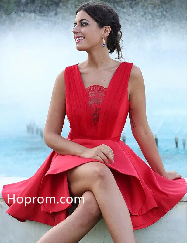 Hot Girls Cocktail Party Dress Short Lace Homecoming Dresses