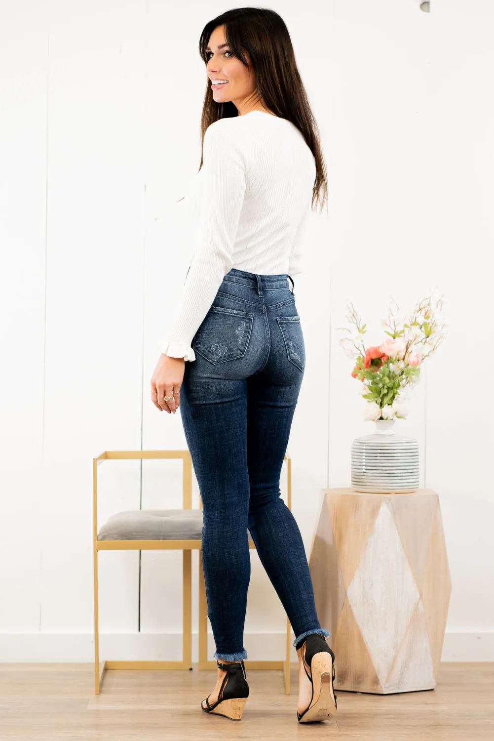 Janet High Rise Ripped Skinny