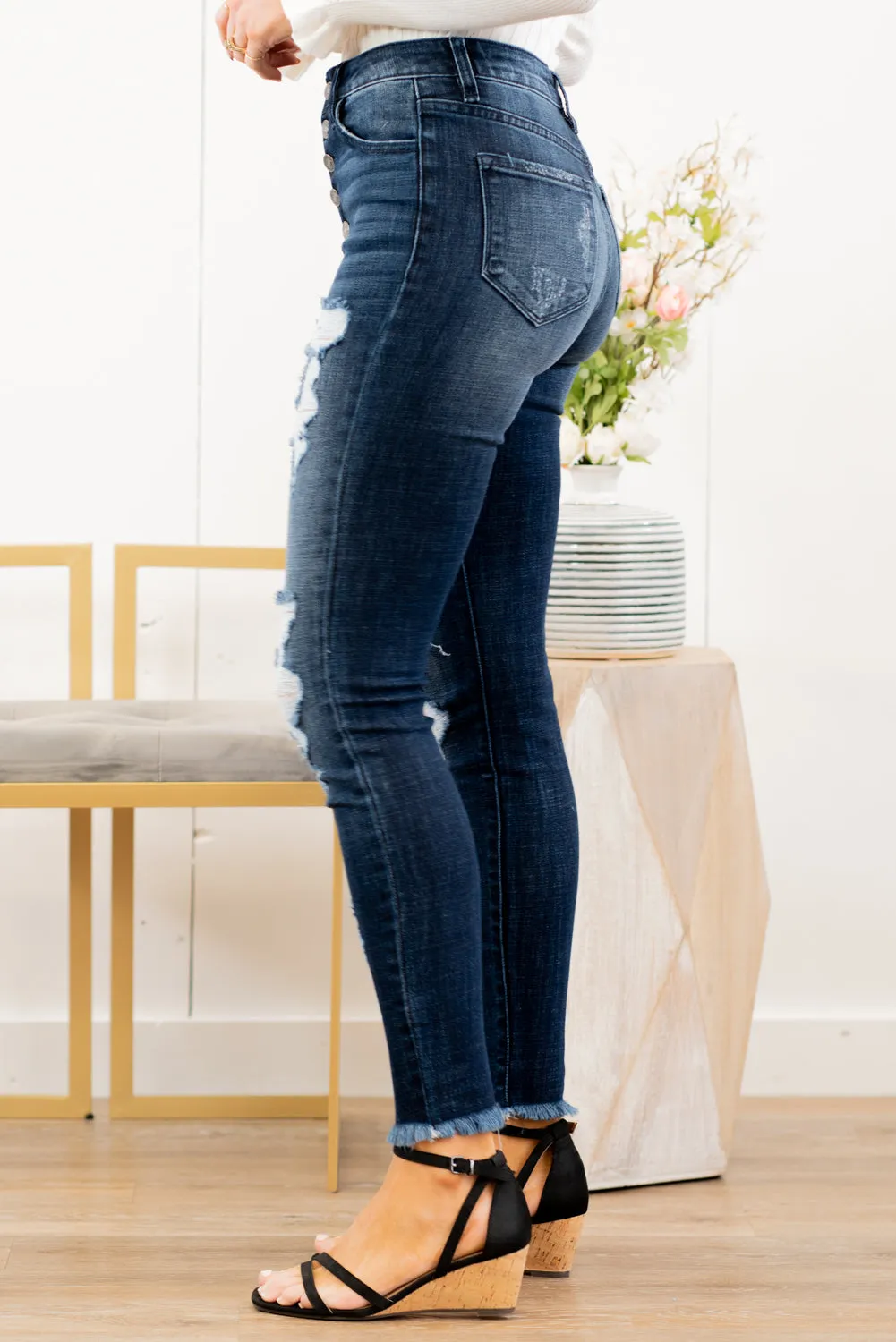 Janet High Rise Ripped Skinny