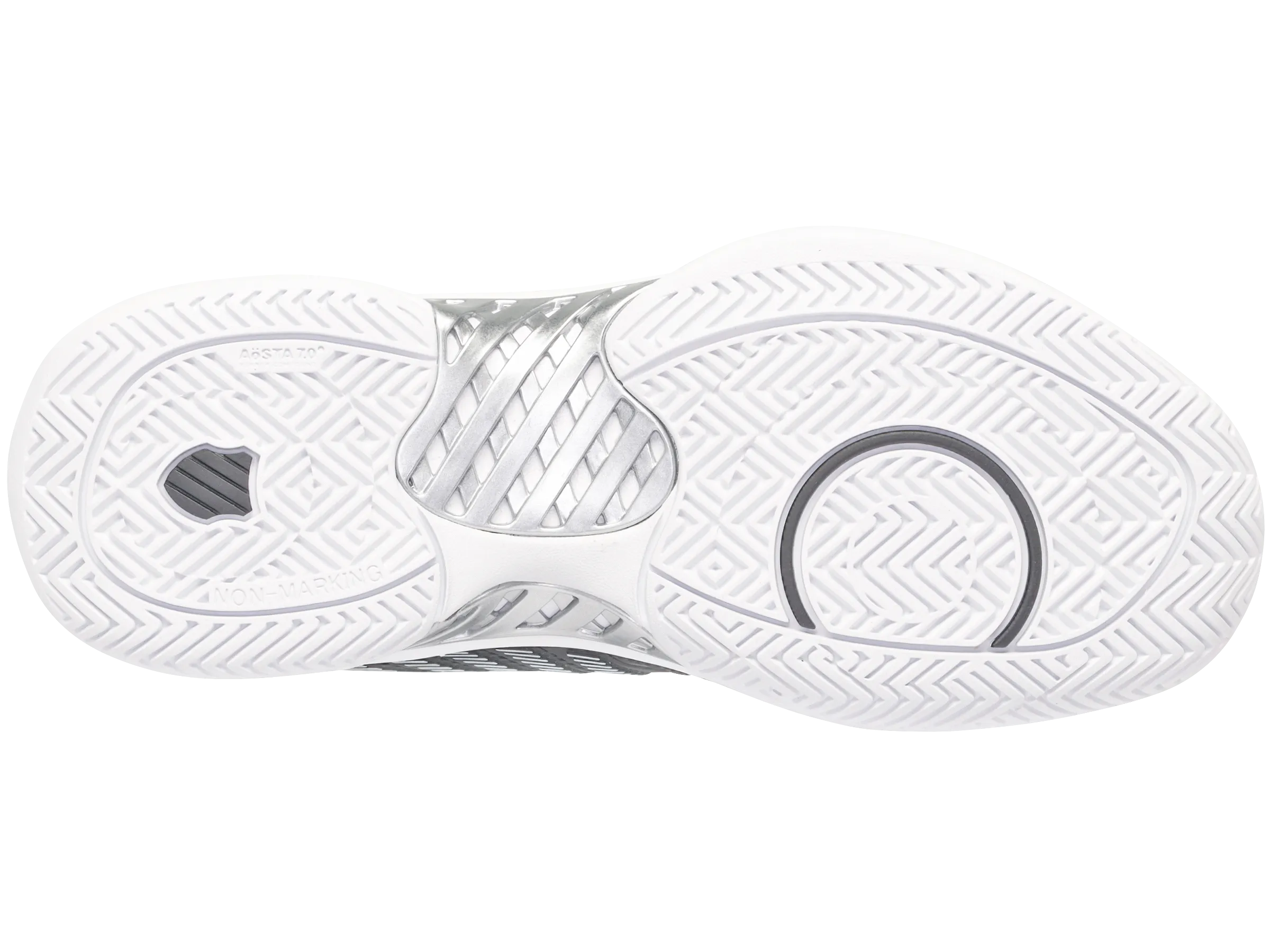 K-Swiss Women's Hypercourt Express 2 Tennis Shoes in Black/White/Silver