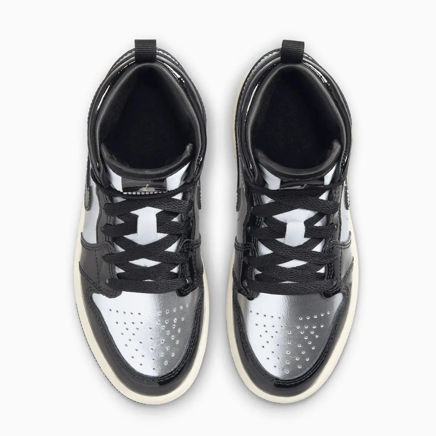 Kid's Air Jordan 1 Mid SE "Black Metallic Silver" Pre School