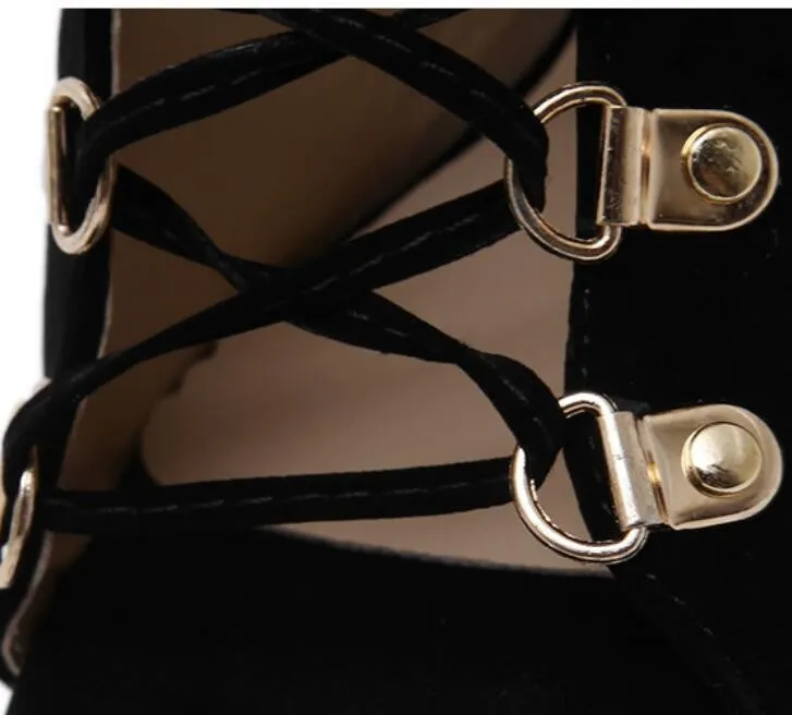 Laced Fire Gladiator Heels