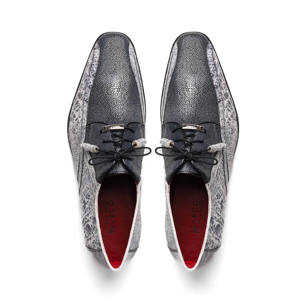 Marco Di Milano Lucca Newspaper Ostrich & Stingray Shoes