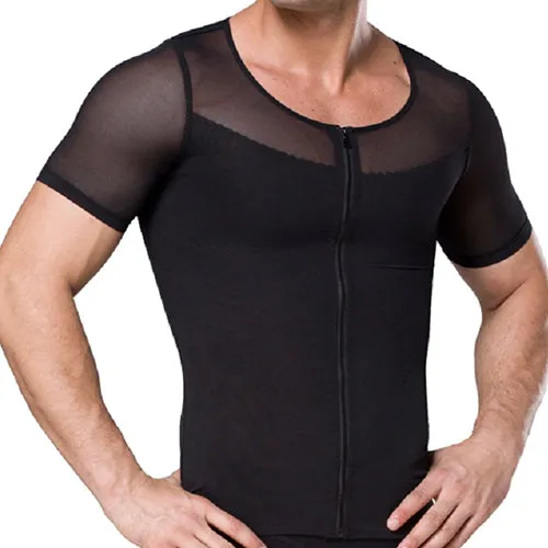 Men's Mesh Panel Shapewear Top