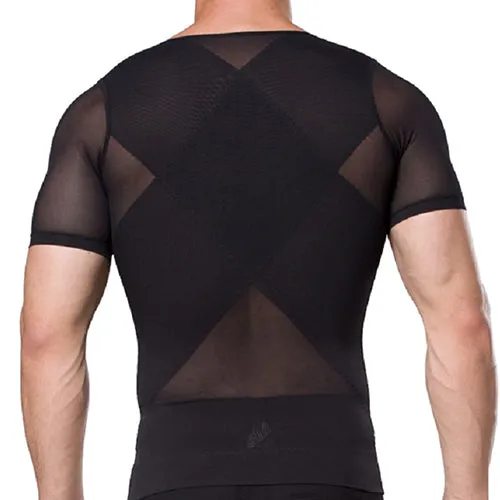 Men's Mesh Panel Shapewear Top