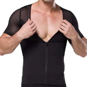 Men's Mesh Panel Shapewear Top