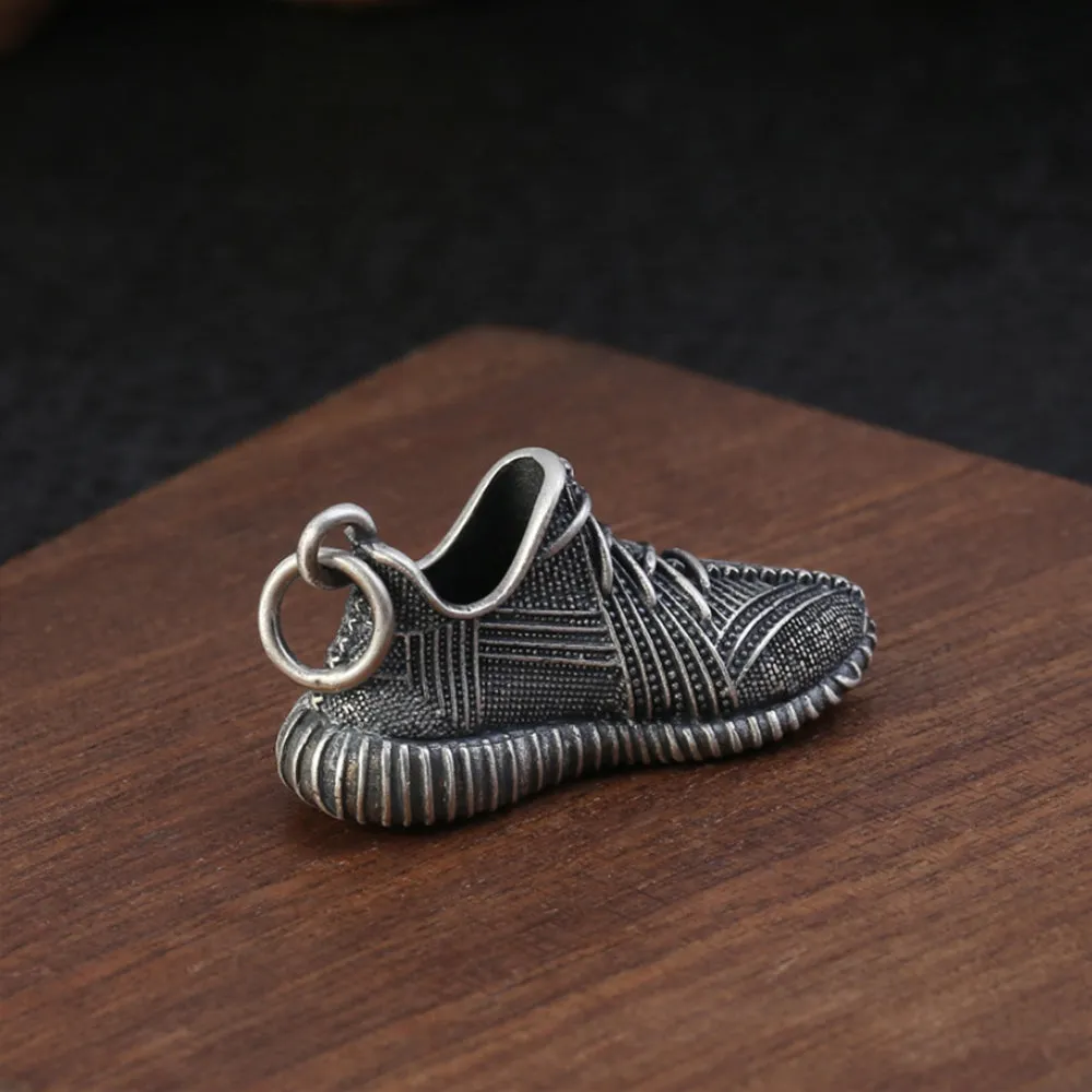 Men's Real Solid 925 Sterling Silver Pendants Shoes Cross Fashion Jewelry