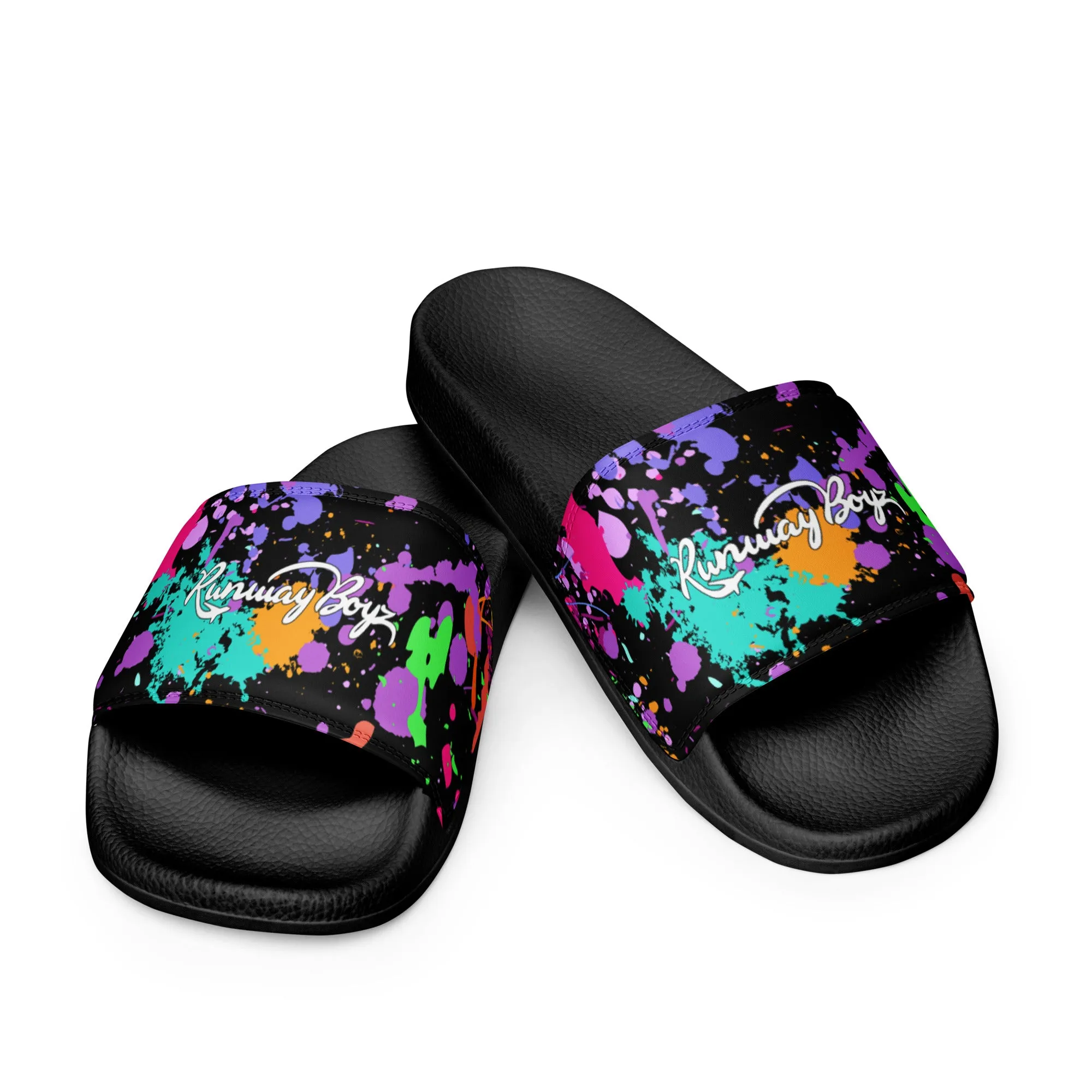 Men’s Splatter Paint Slides