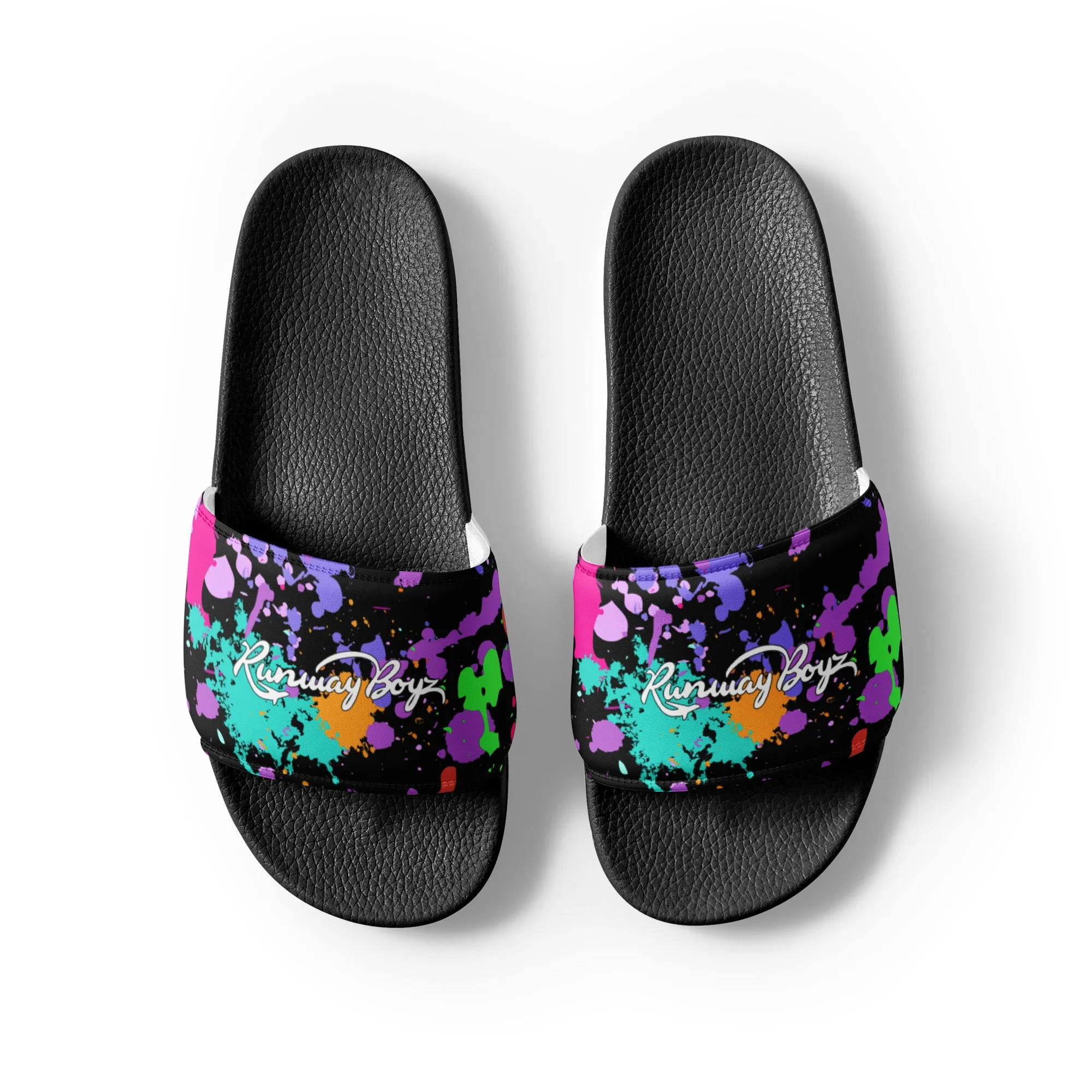 Men’s Splatter Paint Slides