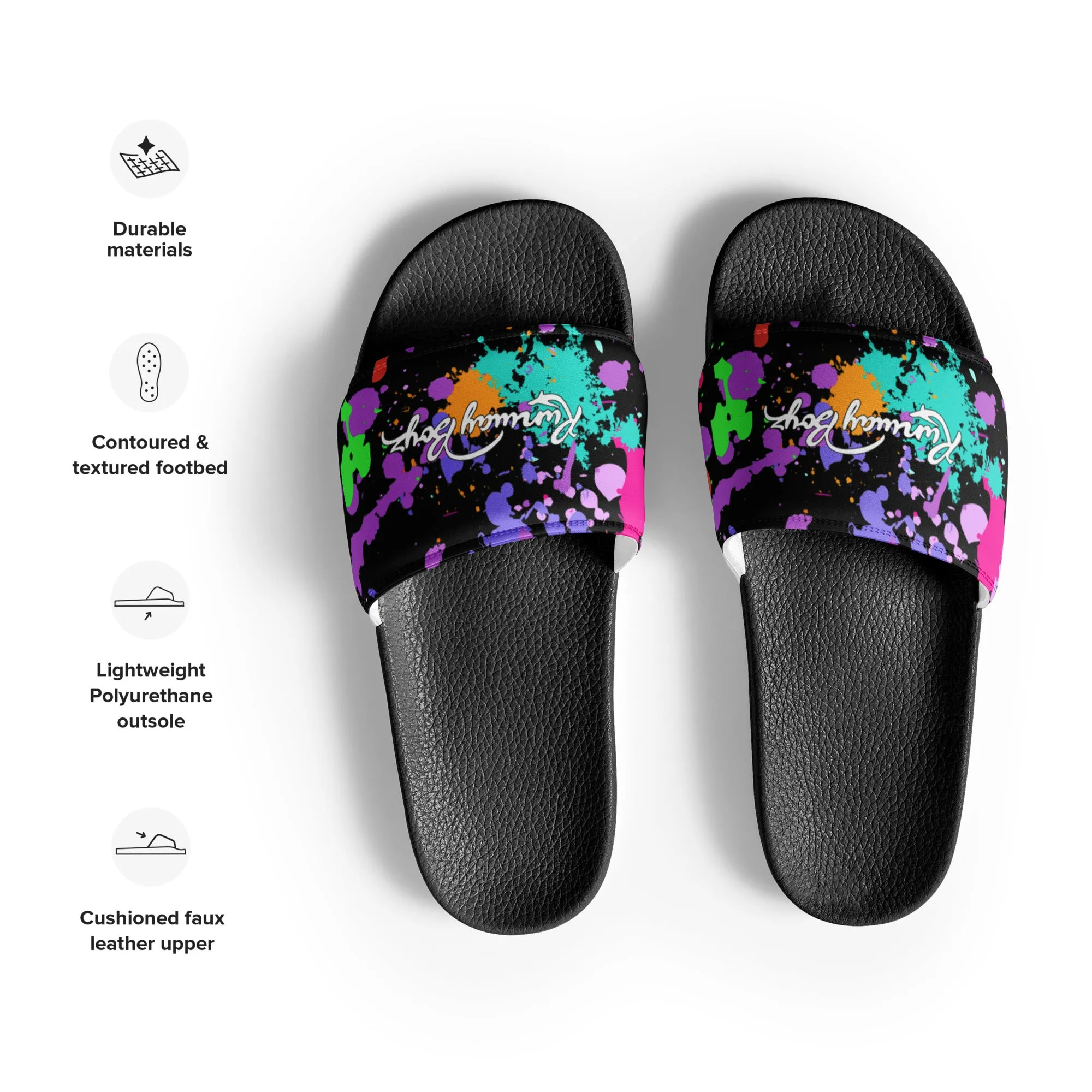 Men’s Splatter Paint Slides