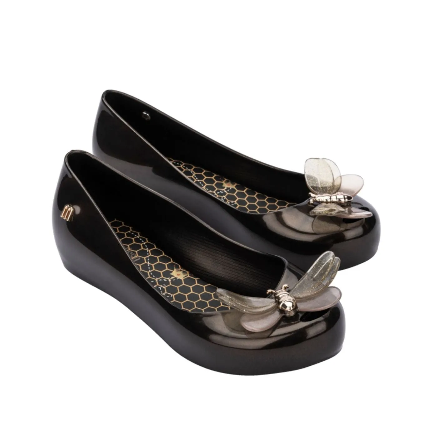 Mini Melissa Ultragirl Bugs - Metallic Black