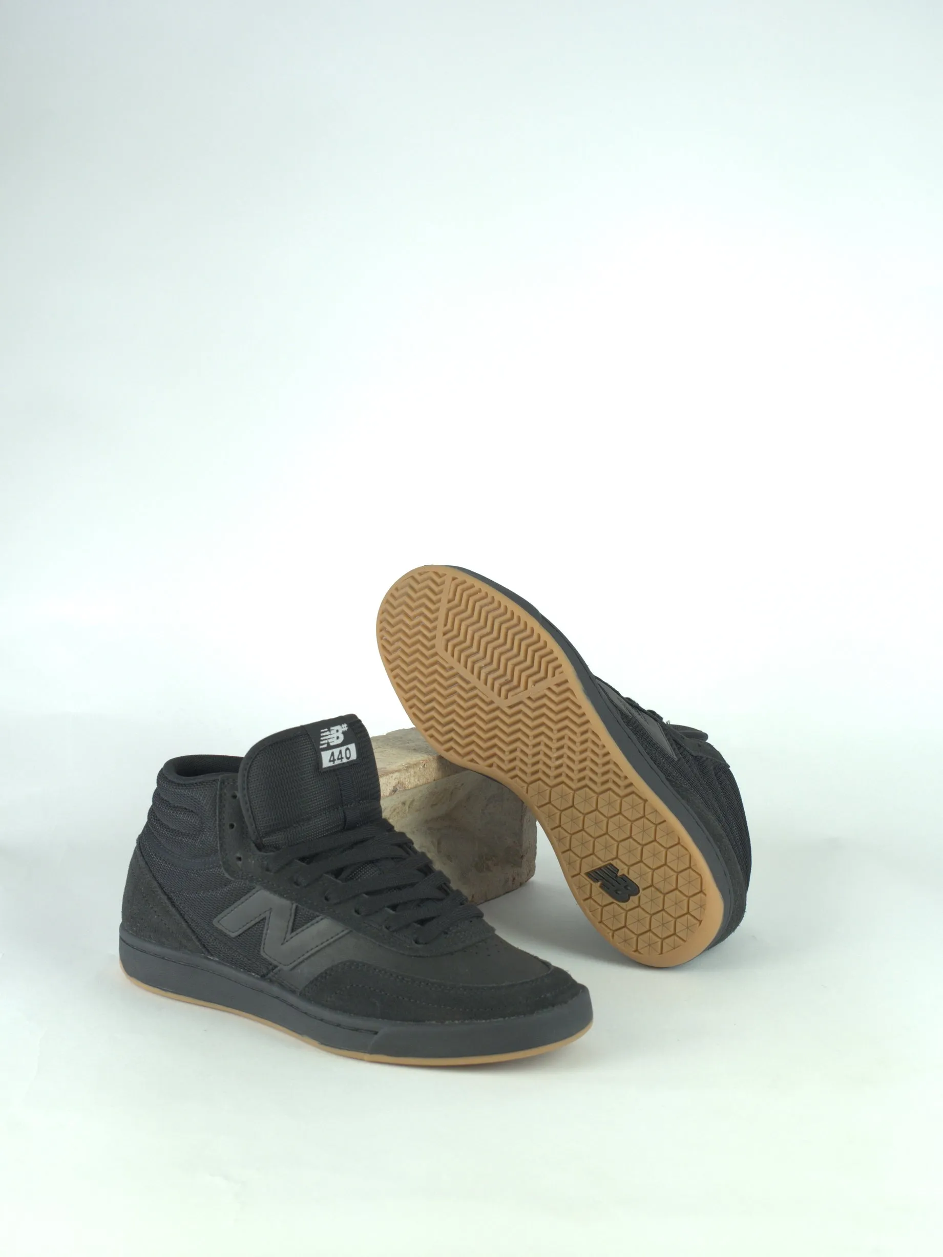 New Balance Numeric - Nm 440 High V2 Hsp Team Shoe - Black / Black / Gum - Skate Shoe