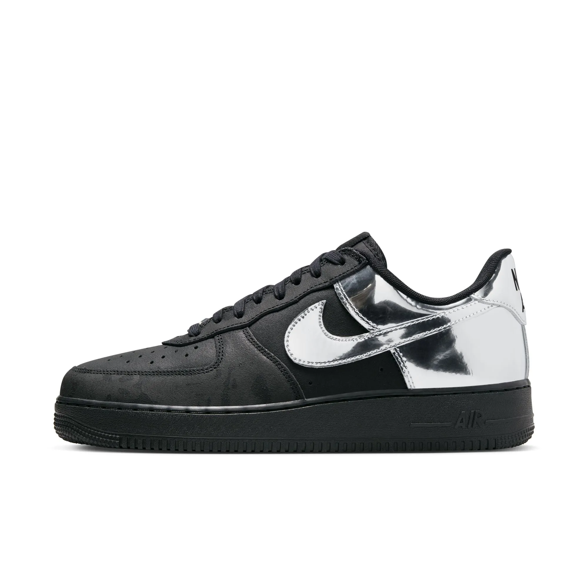 Nike Air Force 1 Low Retro 'Black and Metallic Silver'