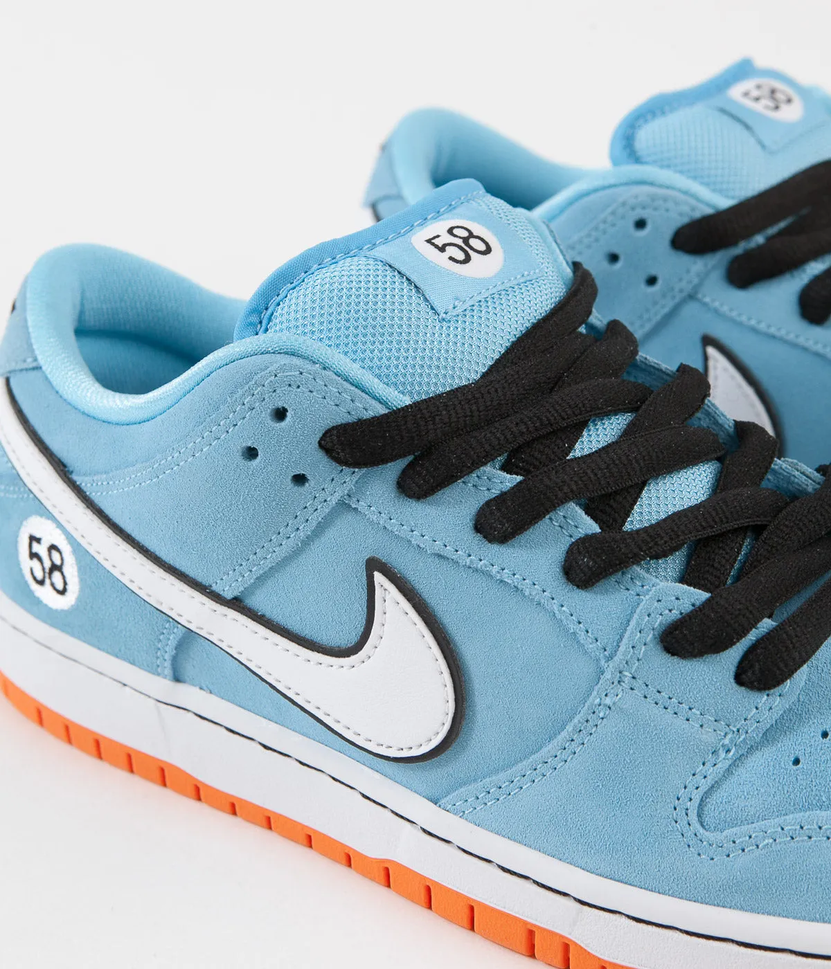 Nike SB Dunk Low Pro 'Gulf' Shoes - Blue Chill / White - Safety Orange - Black