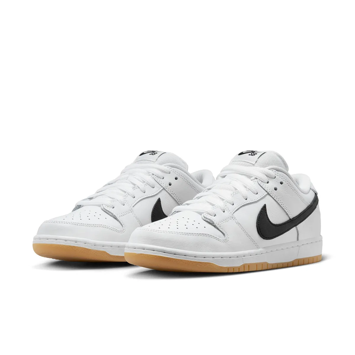 Nike SB - Dunk Low Pro Shoes White/Black-White-Gum Light Brown