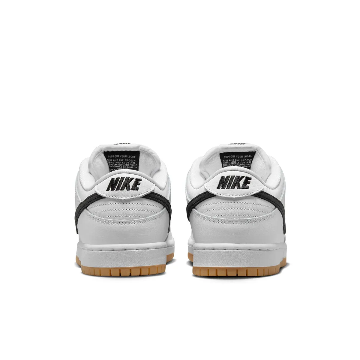 Nike SB - Dunk Low Pro Shoes White/Black-White-Gum Light Brown