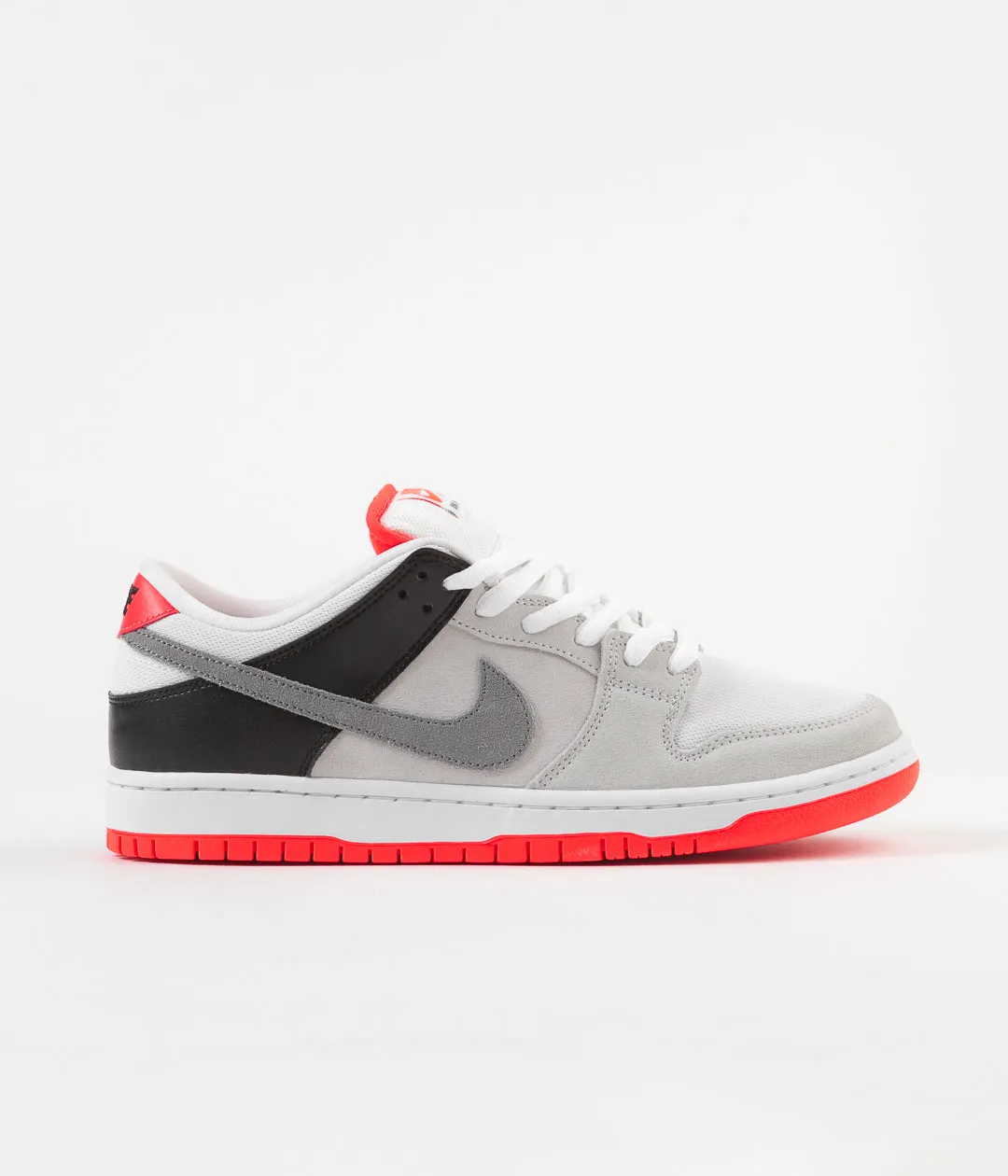 Nike SB Orange Label Dunk Low Pro Shoes - Neutral Grey / Cool Grey - Black - Infrared