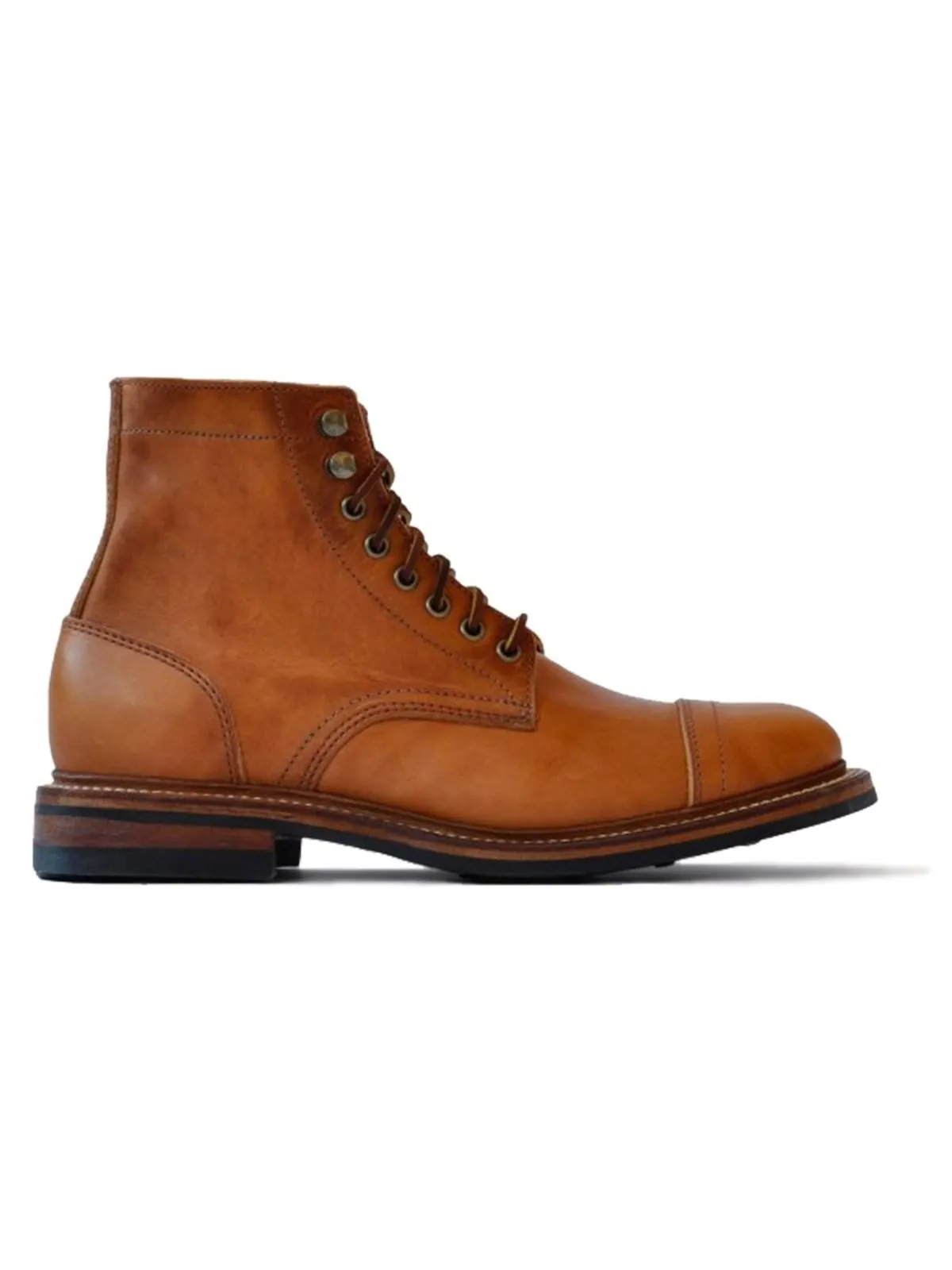 Oakstreet Bootmakers English Tan Dublin Captoe Dainite Trench Boot
