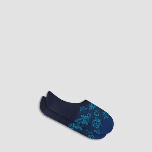 Paisley No-Show Socks