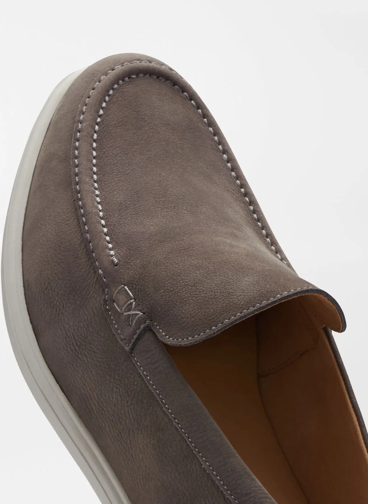 Peter Millar Men's Excursionist Nubuck Venetian Loafer - SMOKE