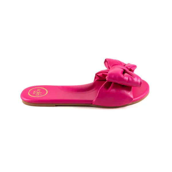 RAFIE Bow Sandal - Hot Pink