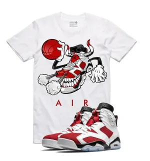 Retro Kings AJ6 CARMINE FLY KICKS TEE WHITE