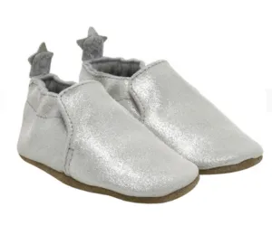 Robeez Pretty Pearl Soft Sole Silver Iridescent Girls