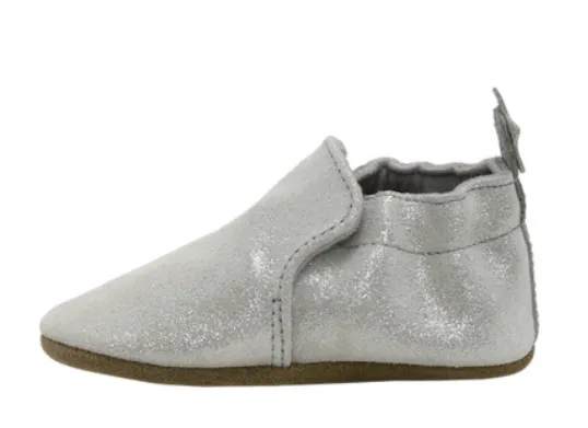 Robeez Pretty Pearl Soft Sole Silver Iridescent Girls