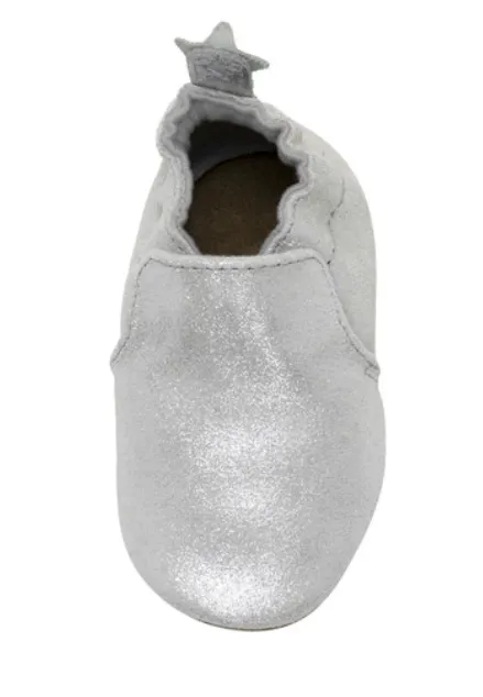Robeez Pretty Pearl Soft Sole Silver Iridescent Girls