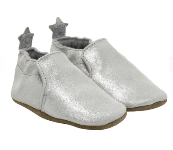 Robeez Pretty Pearl Soft Sole Silver Iridescent Girls