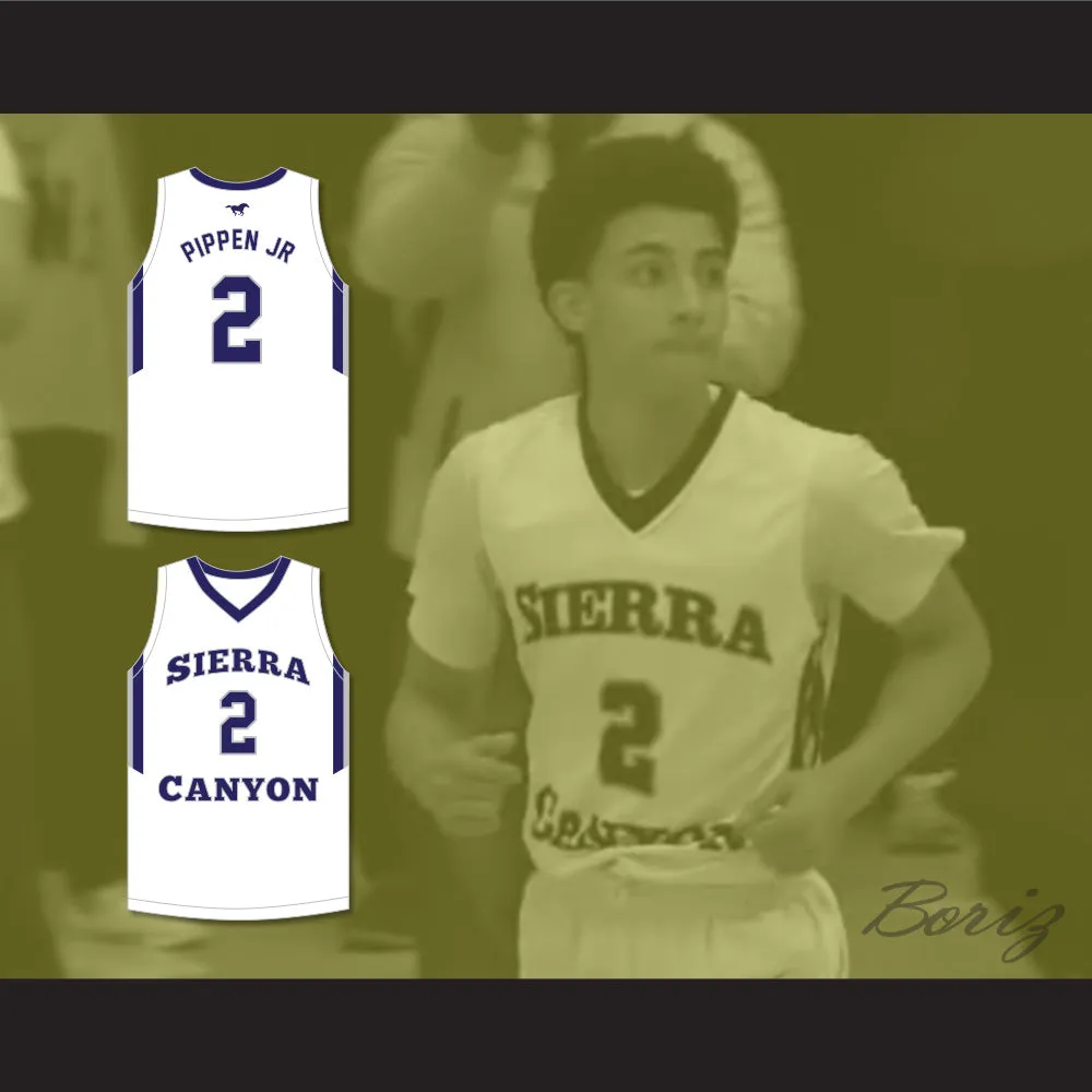 Scotty Pippen Jr 2 Sierra Canyon School Trailblazers White Basketball Jersey 2