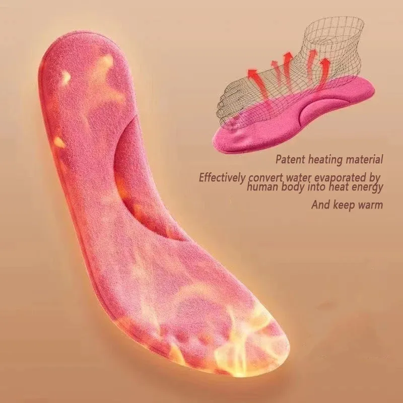 Self Heated Thermal Insoles For Feet Winter Thermal Thicken Memory