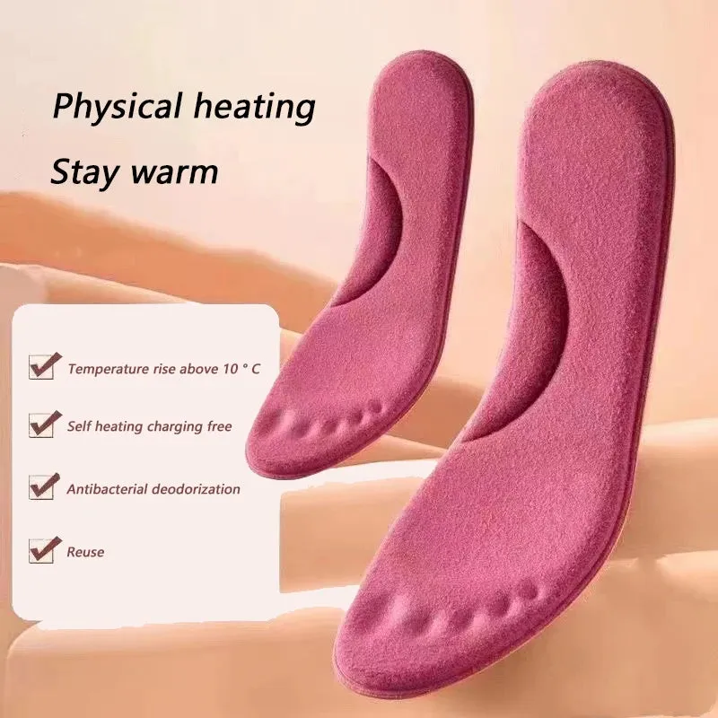 Self Heated Thermal Insoles For Feet Winter Thermal Thicken Memory