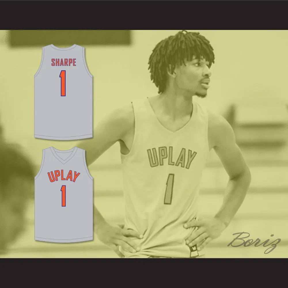 Shaedon Sharpe 1 UPLAY Canada AAU Light Gray Basketball Jersey 2
