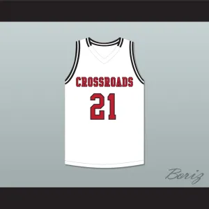 Shaqir O'Neal 21 Crossroads School Roadrunners White Basketball Jersey 2