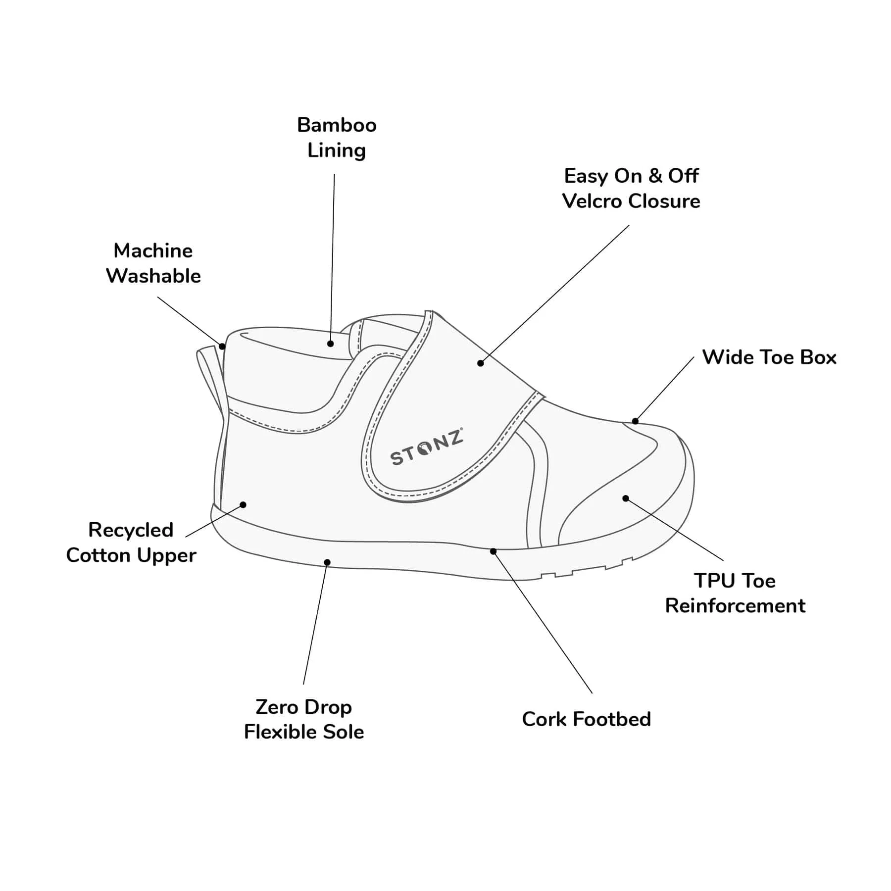 Stonz Cruiser Natural Toddler Shoe - Tan