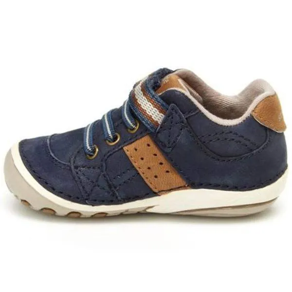 Stride Rite Boys Artie Navy Baby Toddler Leather Sneaker