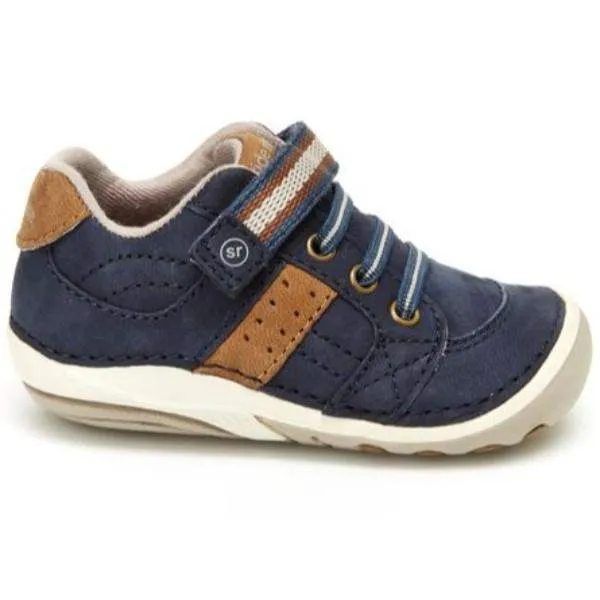 Stride Rite Boys Artie Navy Baby Toddler Leather Sneaker
