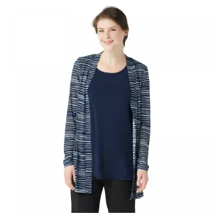 Susan Graver Women's Printed Novelty Knit Cardigan & Sleeveless Tunic Set