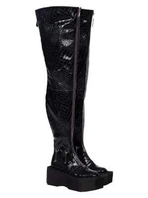 Thigh-high Ring Boots