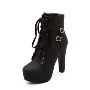 Trendy Cross Strap High Heel Shoes