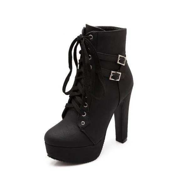 Trendy Cross Strap High Heel Shoes