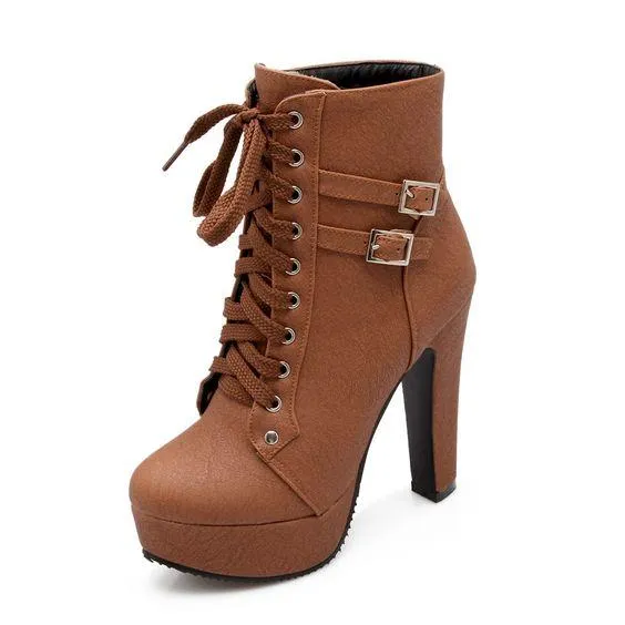 Trendy Cross Strap High Heel Shoes