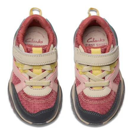 UK 5.5 Pink Combo Feather Pace Trainers