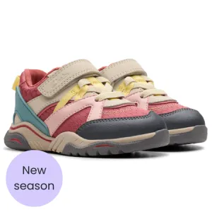 UK 5.5 Pink Combo Feather Pace Trainers