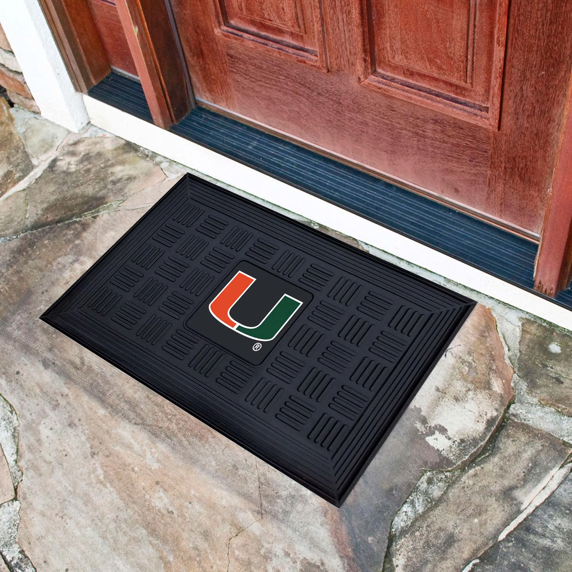 University of Miami Medallion Door Mat